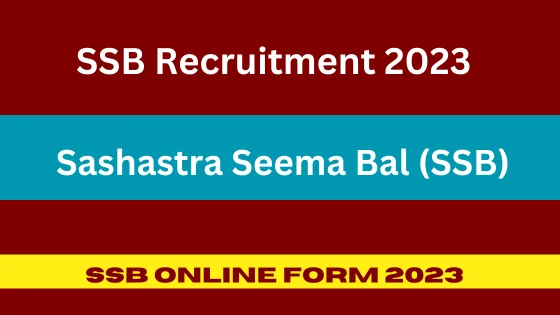 SSB Constable Tradesman Recruitment