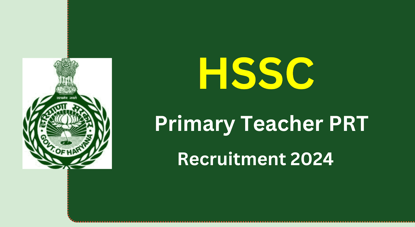 HSSC Primary Teacher PRT Recruitment 2024